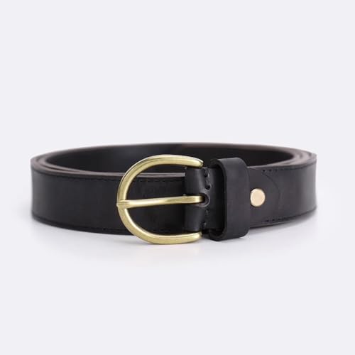 Men's Belt with Single Prong Buckle, Leather Dress Belt width 3.3cm for Casual and Pants Jeans Gifts for Men2