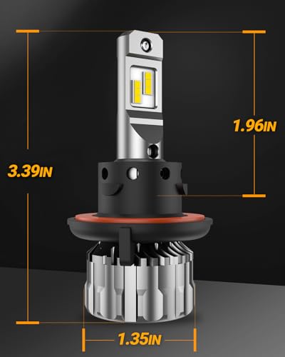 Image of SEALIGHT S6 H13 Bulbs, 46000LM Fog Light With Cooling Fan，6500K Cool White, 60000Hrs Lifespan Canbus Ready Fog Light Powersport, Pack of 4
