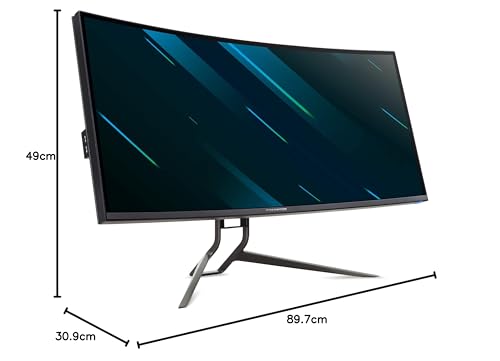 Acer Predator X38S Gaming Monitor 37,5" (schermo 95 cm) UWQHD, 175Hz OC, 144Hz, 1ms (G2G.), 2xHDMI 2.0, DP 1.4, regolabile in altezza, GSync Ultimate, Nvidia Reflex, Nero - Monitor - Immagine 11