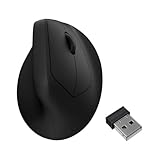 Keychron M5 Drahtlose Ergonomische Vertikalmaus,Wireless Maus mit Makro-Programmierung & 3-Fach Konnektivität(2.4G/Bluetoorh/USB-C 8K Polling Rate (Schwarz)