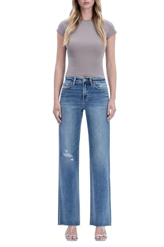 Flying Monkey - High Rise Slim Wide Leg Jeans (32 Inseam) - F6376 - Includes Official Tag - MD Size 26