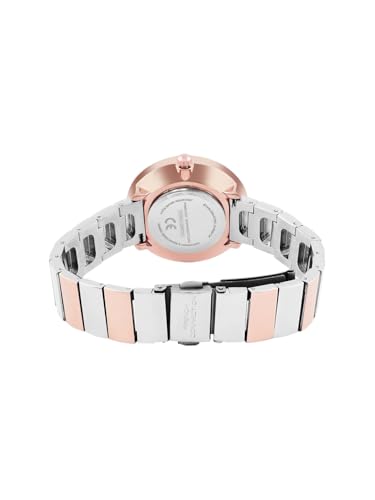 Image of French Connection Mop Green Round Dial with Rose Two Tone Stainless Steel Metal Strap Watch - for Womens FCN0128RTM