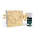 Zirben-Würfel Duft-Set | Zirbenholz-Würfel mit Motiv und Tropfstruktur + BIO Zirben-Öl (10 ml) | Erhältliche Motive: Berge, Lebensbaum, Schlaf-gut und Herzen. | Geschenk-Box mit Nachricht (Berg-Kreis)