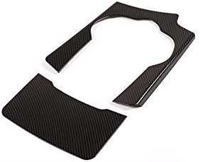 Miniatura 4 de YIWANG Fibra de carbono ABS interior coche consola central cambio panel cubierta 2 unids para Alfa Romeo Stelvio 2017 2018 2019 Auto Accesorios