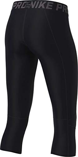 Nike Pro Boy`s 3/4 Printed Training Leggings (Black(BV3506-010)/White, Large)2