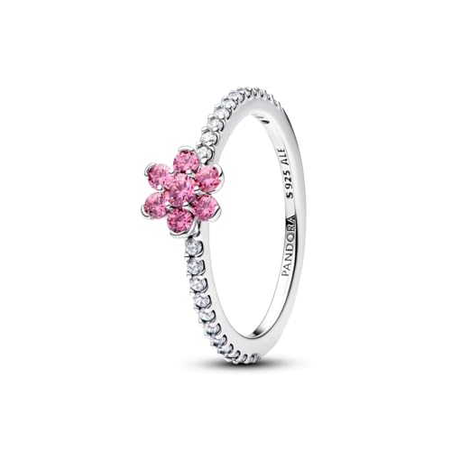 Bague en argent Pandora fleur rose pour illuminer vos tenues quotidiennes