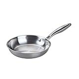 Fackelmann Vita3 Sartén Inoxidable 20 cm, Acero Inoxidable Triply con Triple Fondo Difusor, Sin Antiadherente, Sin PFA, Apta para Inducción, Gas, Vitro y Horno, Sellado Perfecto, Lavavajillas