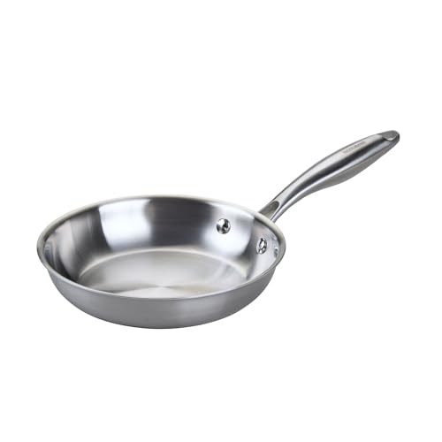 Fackelmann Vita3 Sartén Inoxidable 20 cm, Acero Inoxidable Triply con Triple Fondo Difusor, Sin Antiadherente, Sin PFA, Apta para Inducción, Gas, Vitro y Horno, Sellado Perfecto, Lavavajillas