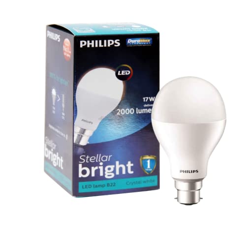 Image of Philips Stellar Bright 17-Watt LED Bulb B22 Base (Crystal White) - Pack of 6