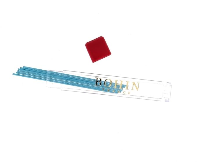 Bohin Pencil Refill 0.9mm Blue Blister, Silver, one