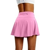 Lxnmgo Women'S High Waist Pleated Tennis Skirt With 4 Pockets Lightweight Athletic Golf Skorts Skirts For Running Workout Pink, S