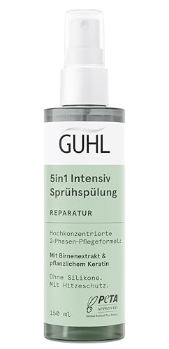 Guhl 5 in 1 Intensiv Sprüh-Spülung - Inhalt: 150 ml - Reparatur - Ohne Silikone - Mit Hitzeschutz - Planzliches Keratin