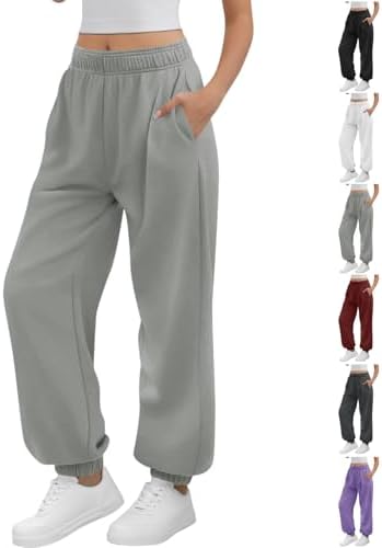 Baggy Sweatpants for Women Plus Size Lounge Pants Workout Active High Waisted Casual Comfy Joggers with Pockets