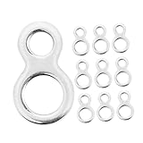 ABOOFAN 10 pièces Lot de Connecteurs de Leurres de Anneaux Doubles Acier Inoxydable Rési...