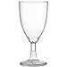 JoyServe 24 Plastic Wine Glasses Disposable - 7 Oz Clear BPA-Free Plastic Glasses with Stem, Reusable Party Wine Cups for Outdoor Parties, Weddings, Toasts, Drinks, Catering (Bulk Pack of 24)