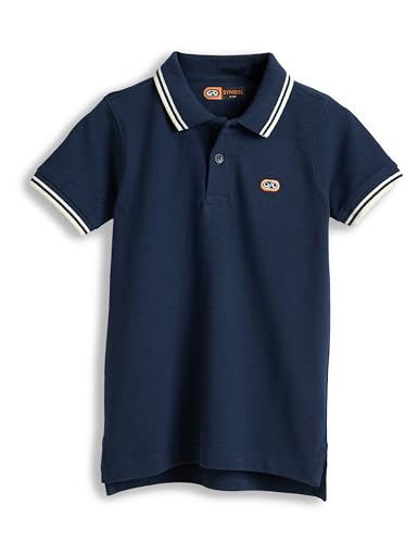 Image of Amazon Brand - Symbol Boys Cotton Rich Solid Polo Tshirt | Collar Tshirts | Half Sleeves | Plain-Regular Fit