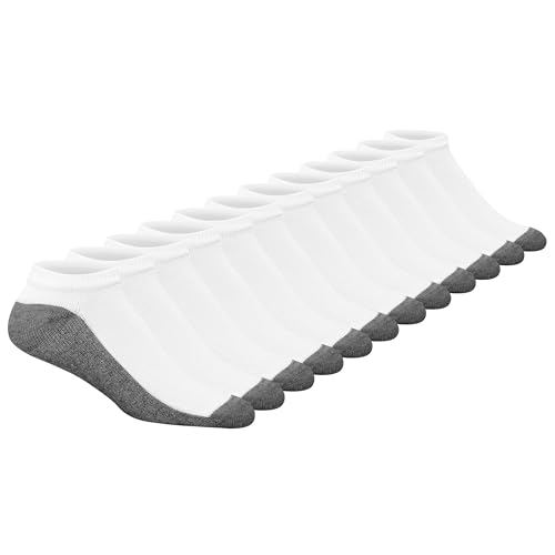 Hanes Men's Max Cushion Low Cut Socks, 6 and 8 Packs