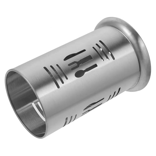 MUSISALY ステンレス製 水切り付き 箸立て カトラリー収納 便利グッズ 多機能カトラリーホルダー 一人暮らし キッチン用品用 銀色 耐久性 メ