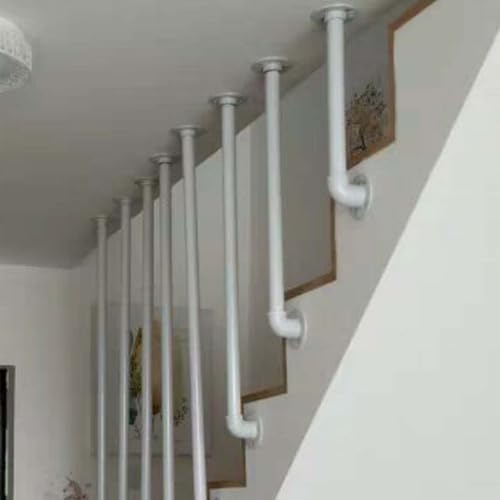 Rambarde d'escalier kit de bar garde-corps durable blanc pour mur en L - 2