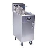 Royal Range California RFT-50 Natural Gas Commercial Floor Deep Fryer, 50 lb Oil Capacity, Stainless Steel