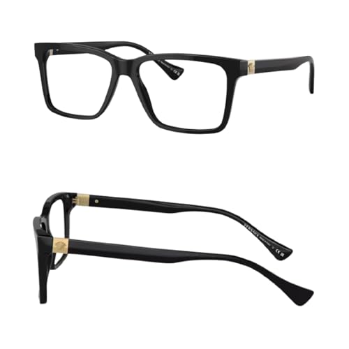 Image of Versace VE3328 Non-Polarized Glasses for Men - Rectangle Acetate Frame with Temples, eShades Eyewear Kit Included