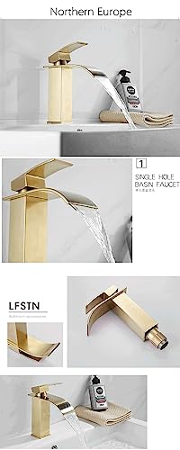 Robinet cascade salle de bain or pour rénover votre meuble de vanité - 4
