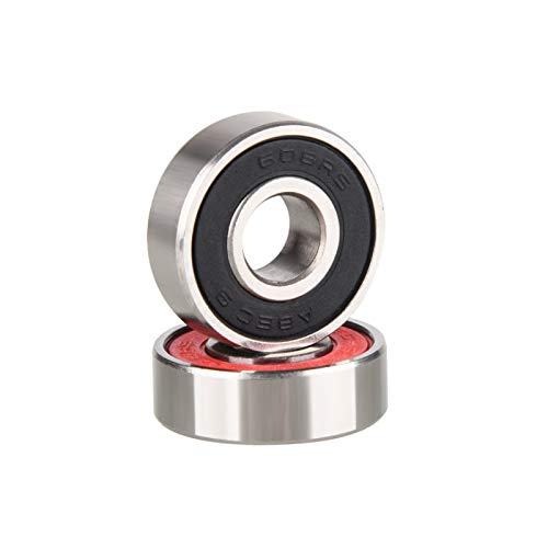 4Pcs 608 Skate Scooter Skateboard Wheels Spare Bearings Ball Roller Precision Shafts Bearing Steel 608RS(Red)