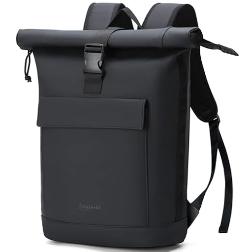 Lekeinchi Mochila Portátil Hombre Mujer 17" Impermeable - Rolltop Extensible, Compartimento Acolchado, Mochila Viaje/Trabajo/Escuela, 18-25L, Negro | Ya disponible en tu tienda friki favorita! En mundofriki.es!