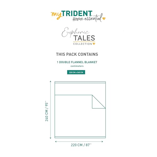 Image of MYTRIDENT Blanket for Winter Double Size, Home Essential Euphoric Tales Collection, 340 GSM Blanket Double - Coastal