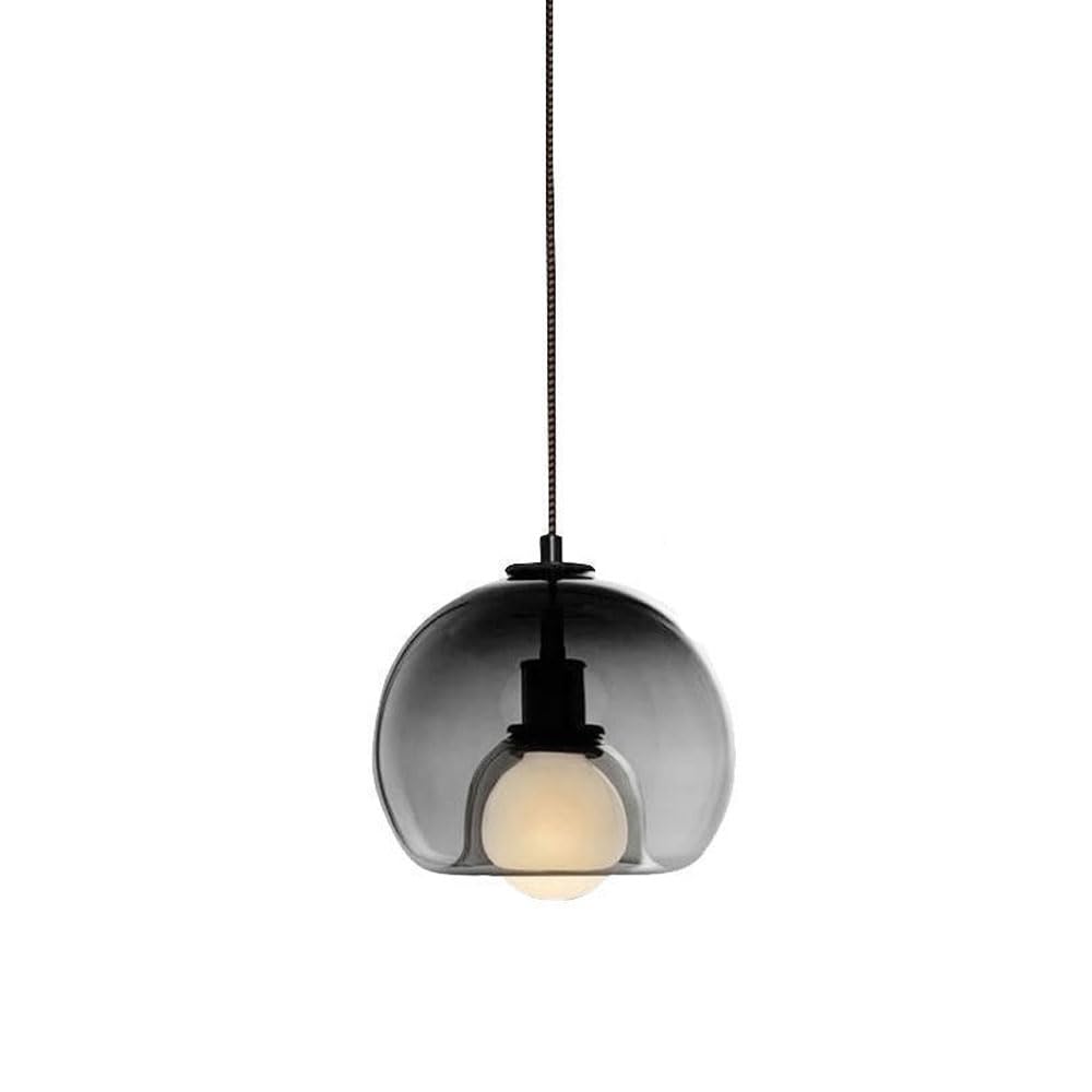 HYJAUSXB E27 Screw SingleHead Pendant ht,Creative High ht Transmission Glass Hanging Lamp,French Minimalist Style Chandelier,Studio Hotel Restaurant Decorative hting Fixtures