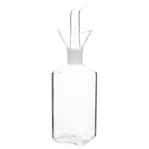 BESPORTBLE Dispensador de Aceite de Oliva y Vinagre de Vidrio Resistente Borosilicato, Botella para Condimentos Control Preciso, Apta para Cocina Profesional y Casera