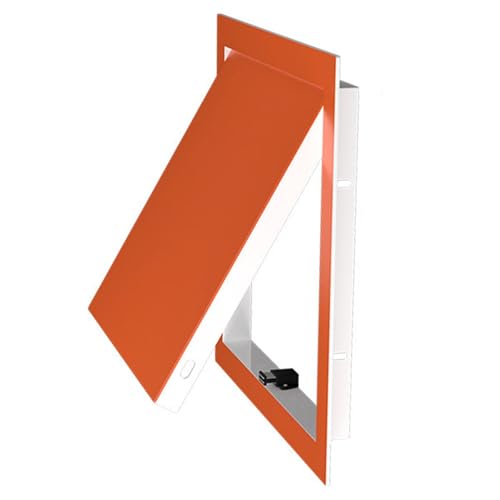WDJBPSH Trampilla Pladur Panel de Acceso Aluminio con Apertura por Click para Yeso y Techo, Pequeña Escotilla Inspección Placa Galvanizada(Orange,15x12in(38x30cm))