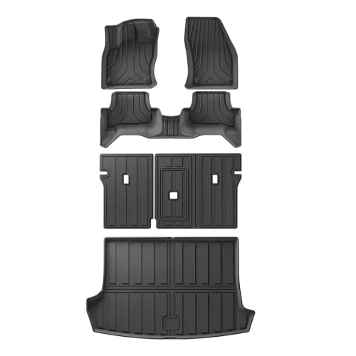 Tapis sol voiture doublure coffre dossier TPE 3D pour VW T-ROC 2018-2025 LHD noir