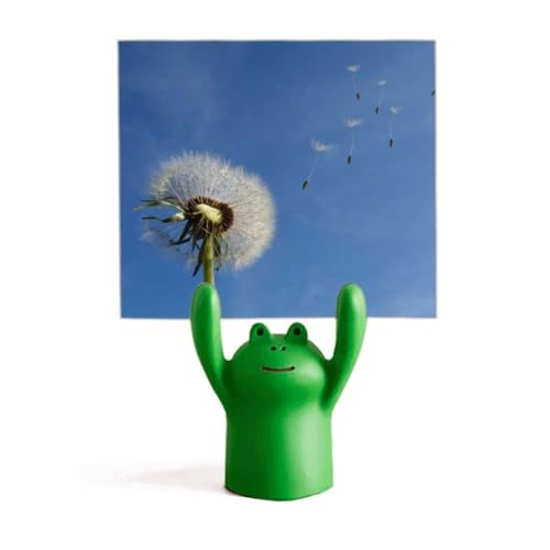 Porte-mémo bleu grenouille support carte postale et pense-bête mignon