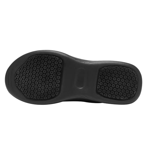 Image of Professional Chef Leather Shoes Chef Clogs for Men Womens Unisex Non Slip Oil Water Resistant Food Service Work Sneakers Comfort Casual Shoes
