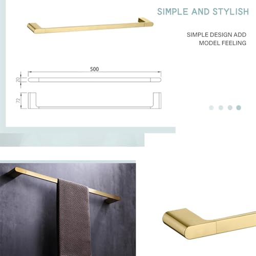 Ensemble d'accessoires de salle de bain or brossé 4 pièces chic - 7