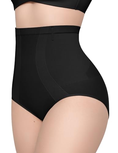 Image of KLVEE Shapewear Tummy Control Panties High Waisted Seamless Briefs | Shapewear for Women,Firm Tummy Control Body Shaper,No Rolling Underwear,Breathable Lift-Boooty Cutout,Cross-Back Support