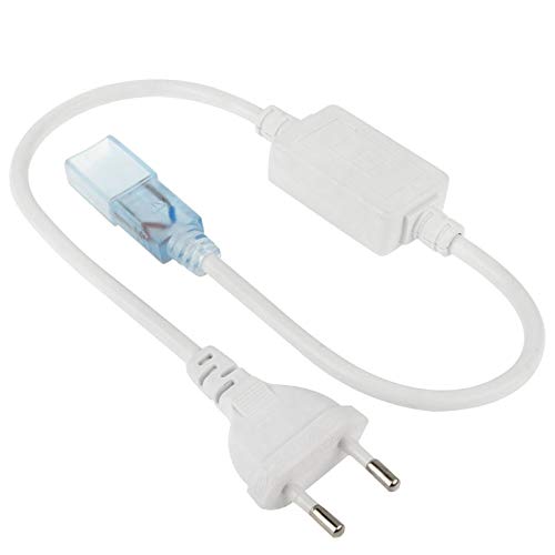 GXX EU Plug LED Strip AC Power Supply Adapter Cable, Length: 50cm(White)