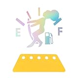 Augeny Funny Car Fuel Tank Sticker, EF Logo Waterproof High Gas Consumption Decal, Universal Vehicle Fuel Gage Empty Stickers Decor Suitable for Car, Truck, Motorcycle, SUV (Hair Female, Colourful)