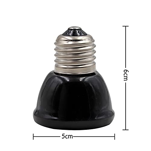 10 stuks Mini PET-verwarmingslicht 2 5W 50W 75W 100W Mini Infrarood Keramische Emitter Warmte Bulb Zwart Voor Reptiel… - Afbeelding 4