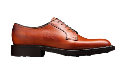 Image of BARKER Nairn Men's Lace-Up Oxford Shoes - Handcrafted Luxury Leather Derby Dress Shoes for Formal Wear