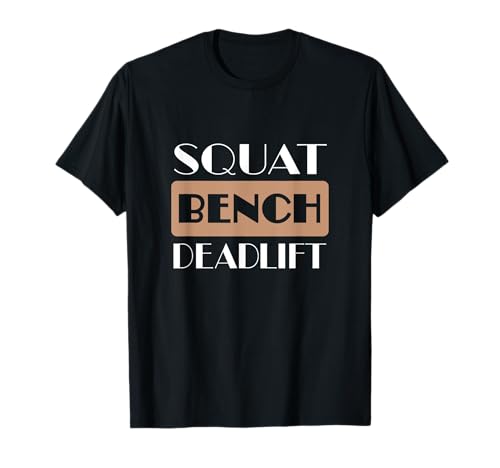 Panca squat Deadlift/Powerlifting/Retro Font Maglietta