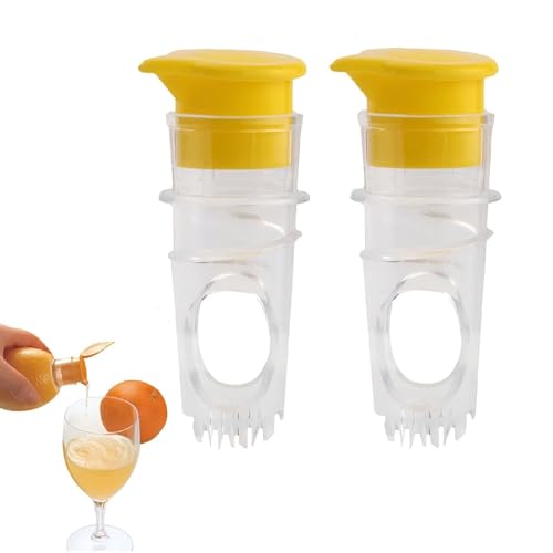 Exprimidor manual de limón, exprimidor de limón sin BPA, exprimidor de lima, exprimidor de cítricos y vertedor de limón, extractor de jugo compacto, prensa de cítricos con tapa y filtro integrado