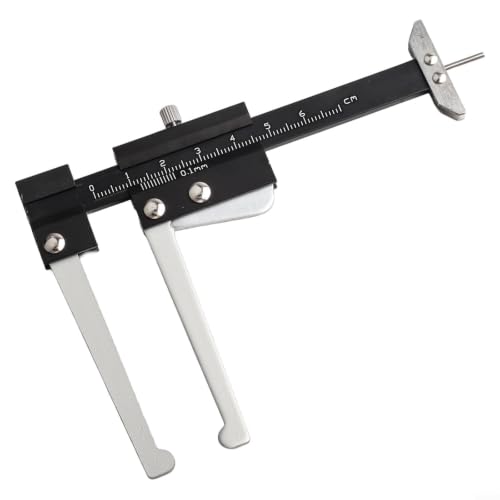 Calibrador de espesor de forro de freno de 60 mm en acero inoxidable para medición de desgaste de rotor de freno de disco, herramienta automotriz miniatura 6