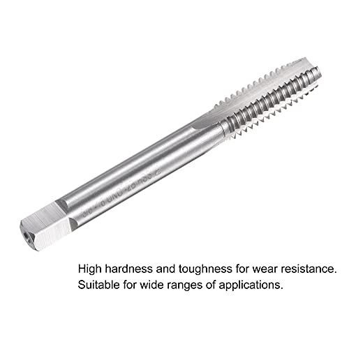 Uxcell A21061800UX0725 Thread Milling Threading Tap 3/8"-16 Unc, Left Hand Machine Hss (High Speed Steel) 6542 Uncoated 3 Straight Flutes 2B Tolerance Grade thumb #3