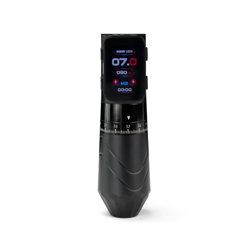 Duke K7 Wireless Tattoo Pen Machine with Adjustable Stroke Length, Digital Display, Available in Silver, Black, and Gold-image-49