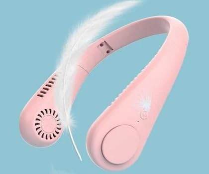 Image of USB Neck Hanging Fan Personal Hands-Free Fan Neckband Fan - Rechargeable 3 Speeds 360 Degree Headphone Design for Home, Sport, Camping, Beach, Travel, Office(Pack of 1, Multicolor)