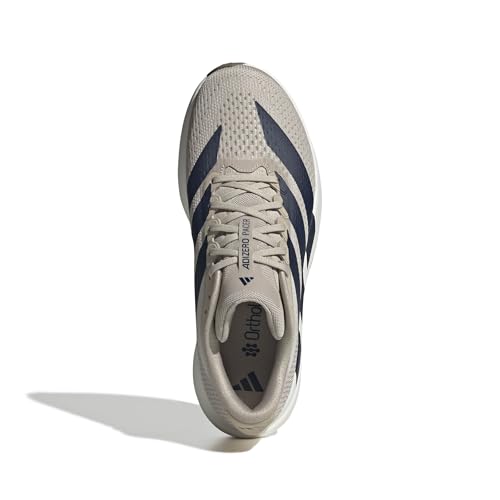 adidas Herren Adizero Pacer Shoes, Khaki Three/Night Indigo/Core White, 44 EU – Ansicht 3
