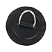 Vaveren Stainless Steel D Ring Patch, PVC Dinghy D Ring Pad Replaces for Boating Inflatable Boat Stand up Paddleboard Sailing Kayaking, Black