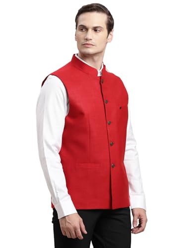 Image of Turtle Men Polycotton Solid Formal Nehru Jacket||Men's Ethnic Jacket